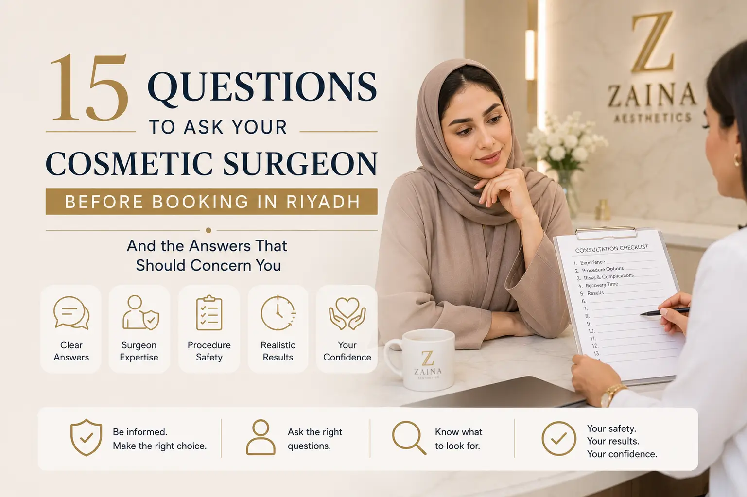 15 questions to ask your cosmetic surgeon before booking in Riyadh
